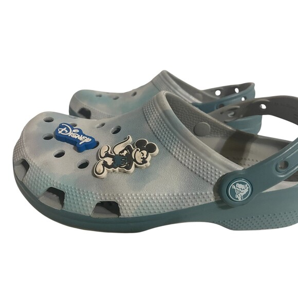 Disney Park Mickey Mouse Tie-Dye Blue Crocs Clogs Adult M6/W8 - Picture 11 of 16